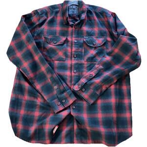 Dixxon Flannel Co Shirt Mens Sz L Limited Edition Form Function Snap On Red Gray